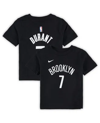 Infant Boys and Girls Nike Kevin Durant Black Brooklyn Nets Name and Number T-shirt