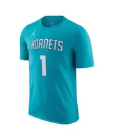 Men's Nike LaMelo Ball Teal Charlotte Hornets Icon 2022/23 Name and Number T-shirt