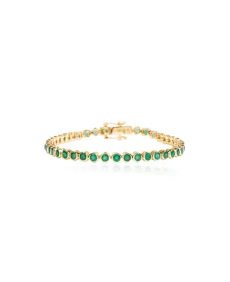 The Lovery Emerald Bezel Bracelet