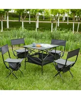 5-Piece Folding Outdoor Table and Chairs Set