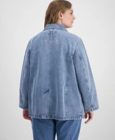 Levi's Plus Denim Long-Sleeve Blazer Jacket