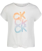 Calvin Klein Performance Big Girls Float Logo Stack T-shirt