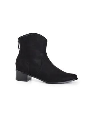 Women's Wide Fit Western Ankle Boot - black
