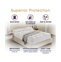 Cheer Collection Ultra Soft Mattress Topper | Silky Smooth and Plush Hypoallergenic Mattress Pad King
