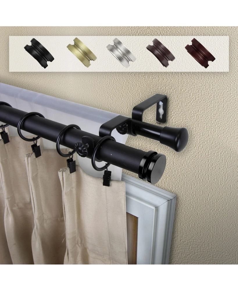 Bun 1" Double Curtain Rod 48-84"