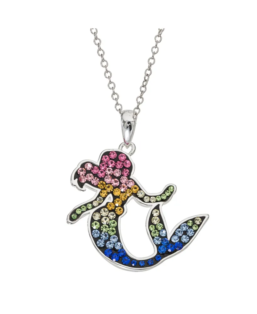 Flowers Princess Ariel Little Mermaid Silver Disney Pendant Necklace  Jewelry - Etsy