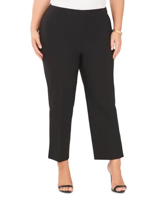 Vince Camuto Plus Solid Flare-Leg Cropped Pants