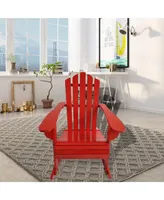 Reclining Wooden Outdoor Rocking Adirondack Chair