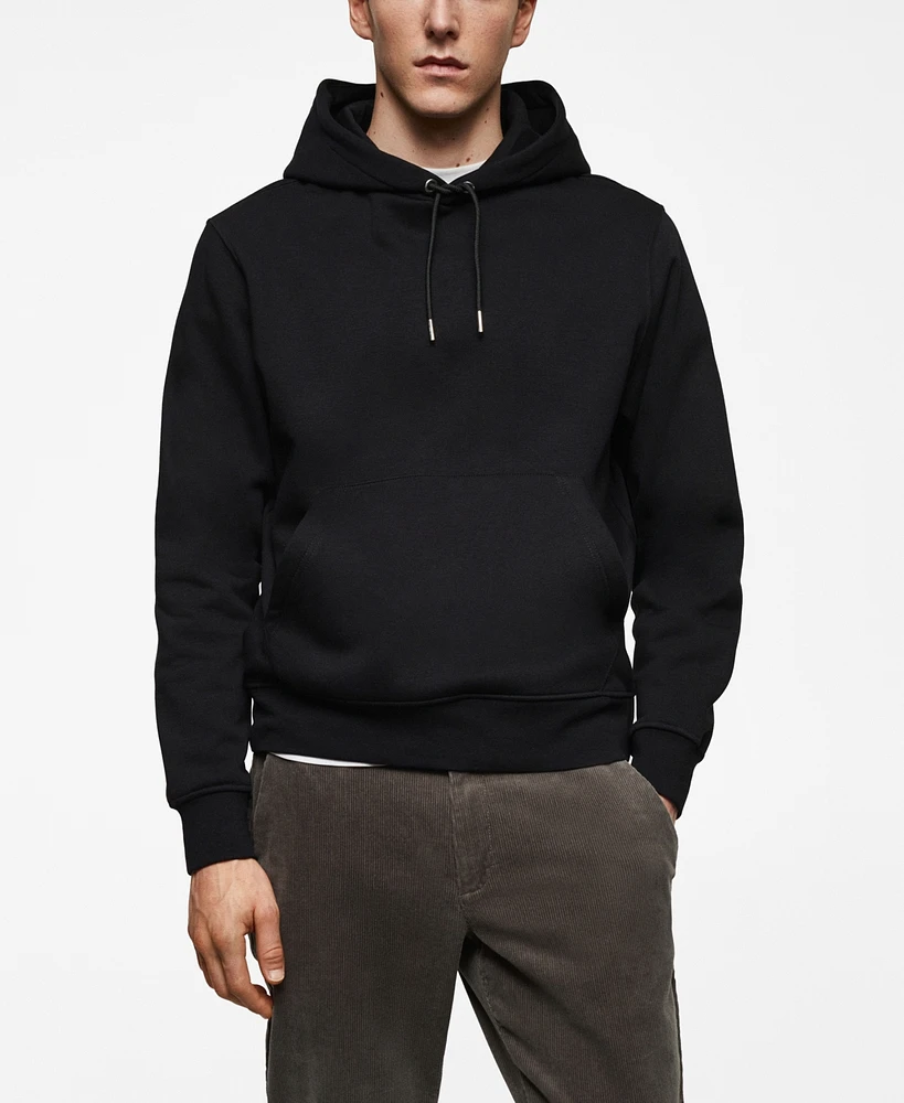 Mango Men's Cotton Kangaroo-Hooded Sweatshirt