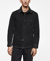 Mango Men's Pocket Denim Overshirt