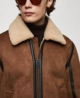 Mango Men's Shearling-Lined Jacket