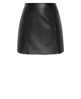 City Chic Women's Lanie Faux Leather Skirt