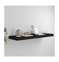 Floating Wall Shelf Black 31.5"x9.3"x1.5" Mdf