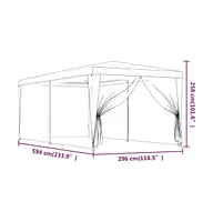 vidaXL Party Tent with 6 Mesh Sidewalls Anthracite 9.8'x19.7' Hdpe