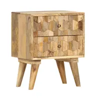 Bedside Cabinet 15.7"x11.8"x19.7" Solid Mango Wood