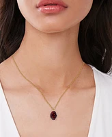 2-Pc. Set Garnet Pendant Necklace & Stud Earrings (2-5/8 ct. t.w.) in 14k Gold-Plated Sterling Silver