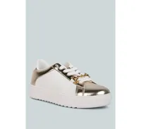 Women Nemo Contrasting Metallic Faux Leather Sneakers