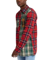 Reason Men's Split Flannel Long Sleeves Shirt