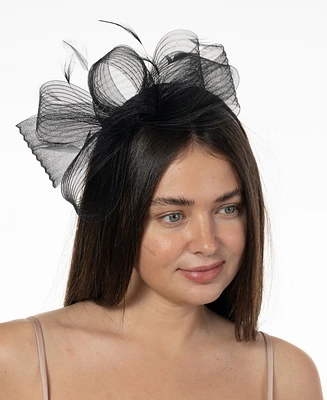 Bellissima Millinery Collection Women's Mixed Bow & Feather Fascinator