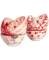 Certified International Valentine's Day Bowls, Set of 6