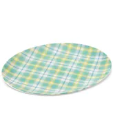 Certified International Easter Plaid Melamine Trays, Set 2