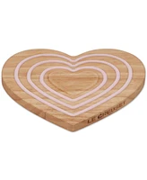 Le Creuset Heart Shaped Magnetic Wood Trivet, 8"