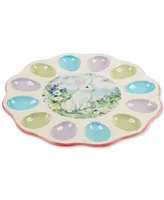 Certified International Easter Morning Deviled Egg Plate