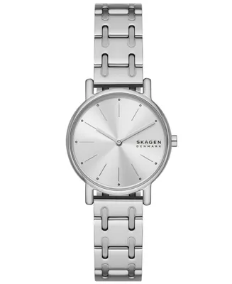 Skagen Women's Signatur Lille Two Hand Silver-Tone Stainless Steel Watch 30mm