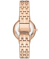 Skagen Women's Anita Lille Three Hand Rose Gold-Tone Stainless Steel Watch 30mm