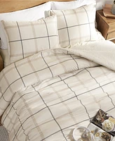 Lucky Brand Sherpa Reversible Microfiber 3-Piece Comforter Set