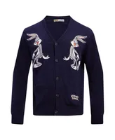 Men's Freeze Max Navy Looney Tunes Bugs Back to Back Cardigan