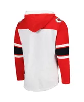 Men's '47 Brand Kansas City Chiefs Heather Gray Gridiron Lace-Up Pullover Hoodie