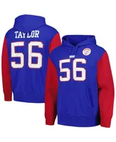 Men's Mitchell & Ness Lawrence Taylor Royal New York Giants Retired Player Name and Number Pullover Hoodie