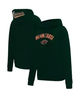 Women's Pro Standard Green Minnesota Wild Classic Chenille Pullover Hoodie