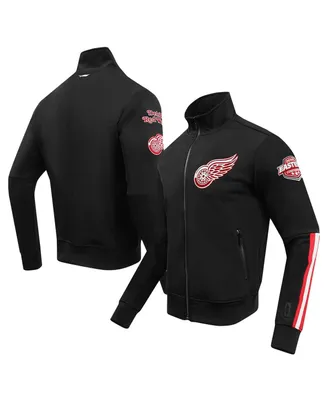 Men's Pro Standard Black Detroit Red Wings Classic Chenille Full-Zip Track Jacket