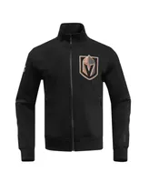 Men's Pro Standard Black Vegas Golden Knights Classic Chenille Full-Zip Track Jacket