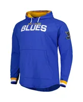 Men's Mitchell & Ness Blue St. Louis Blues Big and Tall Legendary Raglan Pullover Hoodie