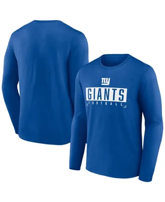 Men's Fanatics Royal New York Giants Big and Tall Wordmark Long Sleeve T-shirt