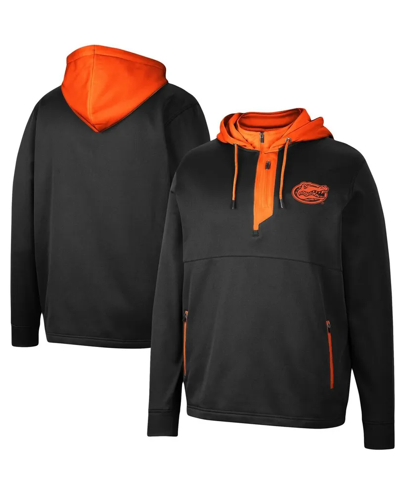 Men's Colosseum Black Florida Gators Luge 3.0 Quarter-Zip Hoodie