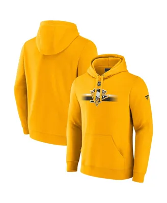 Men's Fanatics Gold Pittsburgh Penguins Authentic Pro Secondary Pullover Hoodie