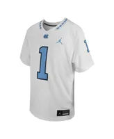 Big Boys Jordan #1 White North Carolina Tar Heels Untouchable Replica Game Jersey