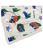 Pegasus Florida Gators Holiday Truck Repeat 50" x 60" Sherpa Flannel Fleece Blanket