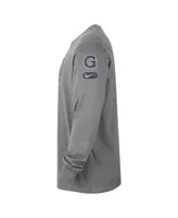 Men's Nike Heather Gray Georgetown Hoyas Fast Break Long Sleeve T-shirt