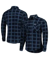 Men's Antigua Navy New England Patriots Industry Flannel Button-Up Shirt Jacket