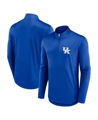 Men's Fanatics Royal Kentucky Wildcats Quarterback Mock Neck Quarter-Zip Top