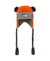 Youth Boys and Girls Outerstuff Orange Denver Broncos Wordmark Ears Trooper Knit Hat