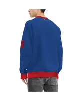 Men's Tommy Hilfiger Royal Buffalo Bills Reese Raglan Tri-Blend Pullover Sweatshirt