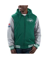 Men's G-iii Sports by Carl Banks Green, Gray New York Jets Player Option Full-Zip Hoodie Jacket