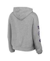 Women's Wear by Erin Andrews Heather Gray New York Giants Full-Zip Hoodie