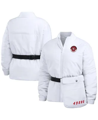 Women's Wear by Erin Andrews White San Francisco 49ers Packaway Full-Zip Puffer Jacket